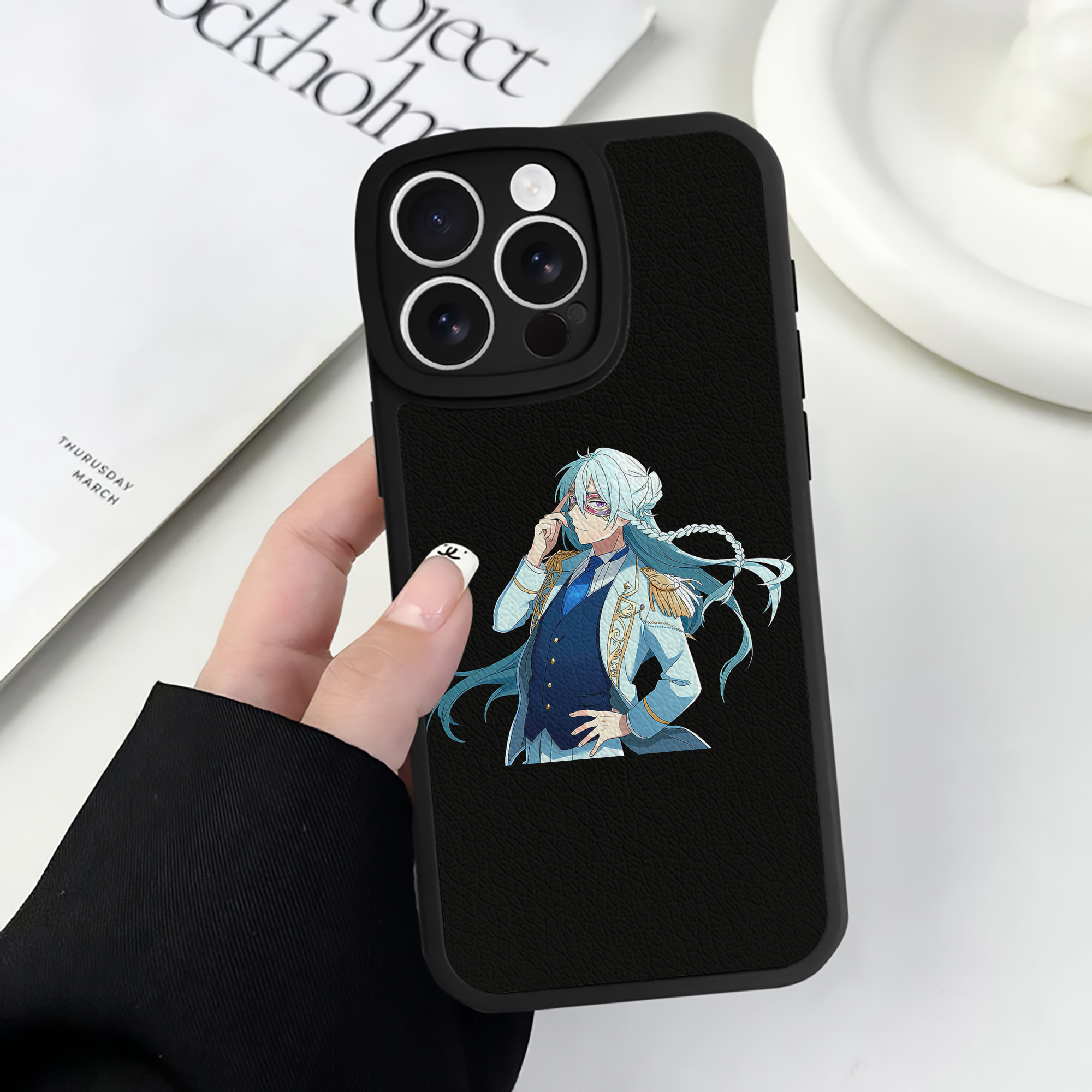 （画像用） あんさんぶるスターズ! Ensemble Stars 【iPhone 16シリーズ対応】シリコンスマホケース（レザー調） 材質：シリコン
